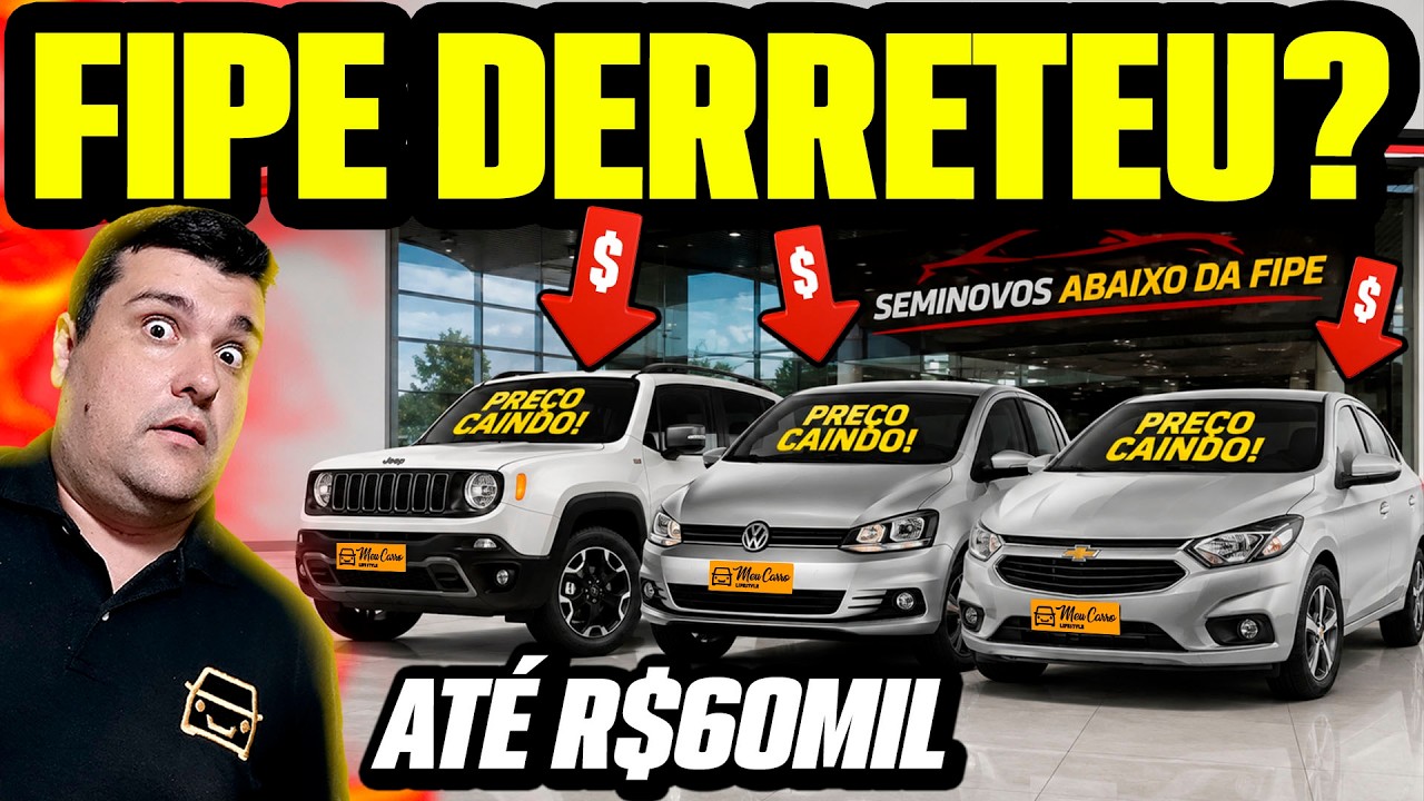 SÓ ANÚNCIO REAL! CARROS ABAIXO DA FIPE ATÉ R$60MIL: SUV, SEDAN, HATCH CONFIÁVEIS e BARATOS MANTER!