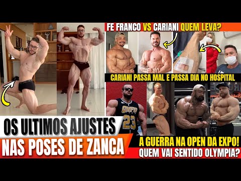ZANCA TREINA POSES E MOSTRA SHAPE! CARIANI E FE FRANCO QM LEVA? CARIANI NO HOSPITAL, BATALHA DA OPEN