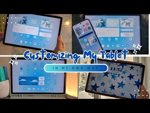 ✨️Customizing My Tab✨️| Samsung Galaxy S9 Fe | Blue Theme💙| +Using GOOD LOCK!! 🪻☁️@Asethetic@asmr