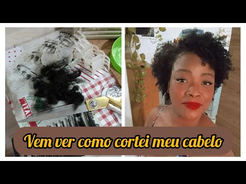 CORTEI MEU CABELO CRESPO EM CASA / CLÁUDIA BRITO
