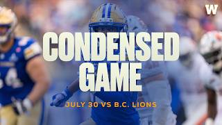 CONDENSED GAME | B.C Lions July 30, 2026