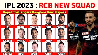 IPL 2023 Royal Challengers Banglore Squad | RCB All Retain & Realeased Player List | Rcb New Players