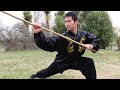 Shaolin Kung Fu Wushu Basic Staff Training for Beginners