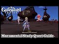 Genshin Impact Monumental Study Quest Guide (All Lost Monument Fragment Locations)