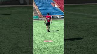 How Far Can Stamps Players Run While Screaming? ???? #challenge #football #stampeders #funny