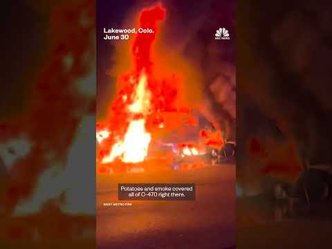 Semitruck hauling potatoes catches fire on Colorado highway