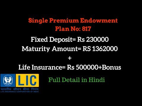 Single Premium Endowment Plan 817 | PolicyBazaar Blog | 6 times return at maturity | Part 1 Video