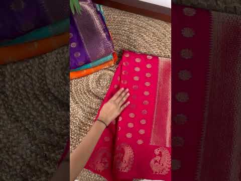 Orange Roop Silk Saree with Zari Weaving & Elegant Lace-Touch Blouse