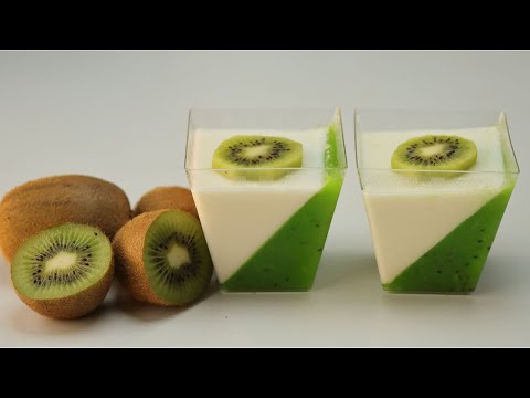 Kiwi Panna Cotta│Panna Cotta │Kiwi Panna Cotta Recipe│How To Make Kiwi Panna Cotta│Kiwi Recipe│