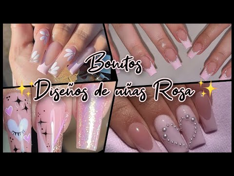 DISEÑOS DE UÑAS ROSA #UÑASROSA #desingnails #tendenciaenuñas #diseñosdeuñas #acrylicnails #artnails