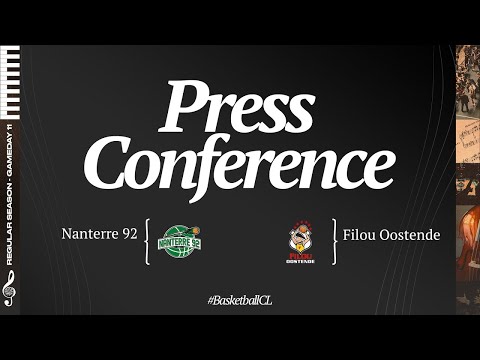 Nanterre 92 v Filou Oostende - Press Conference | #BasketballCL 2024-25