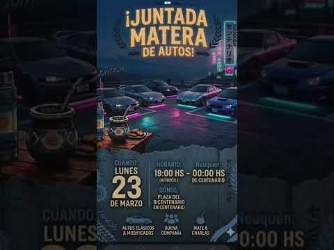 Lunes 23 de Marzo.          "Juntada Matera de Autos"   Plaza Bicentenario - Centenario - Neuquen