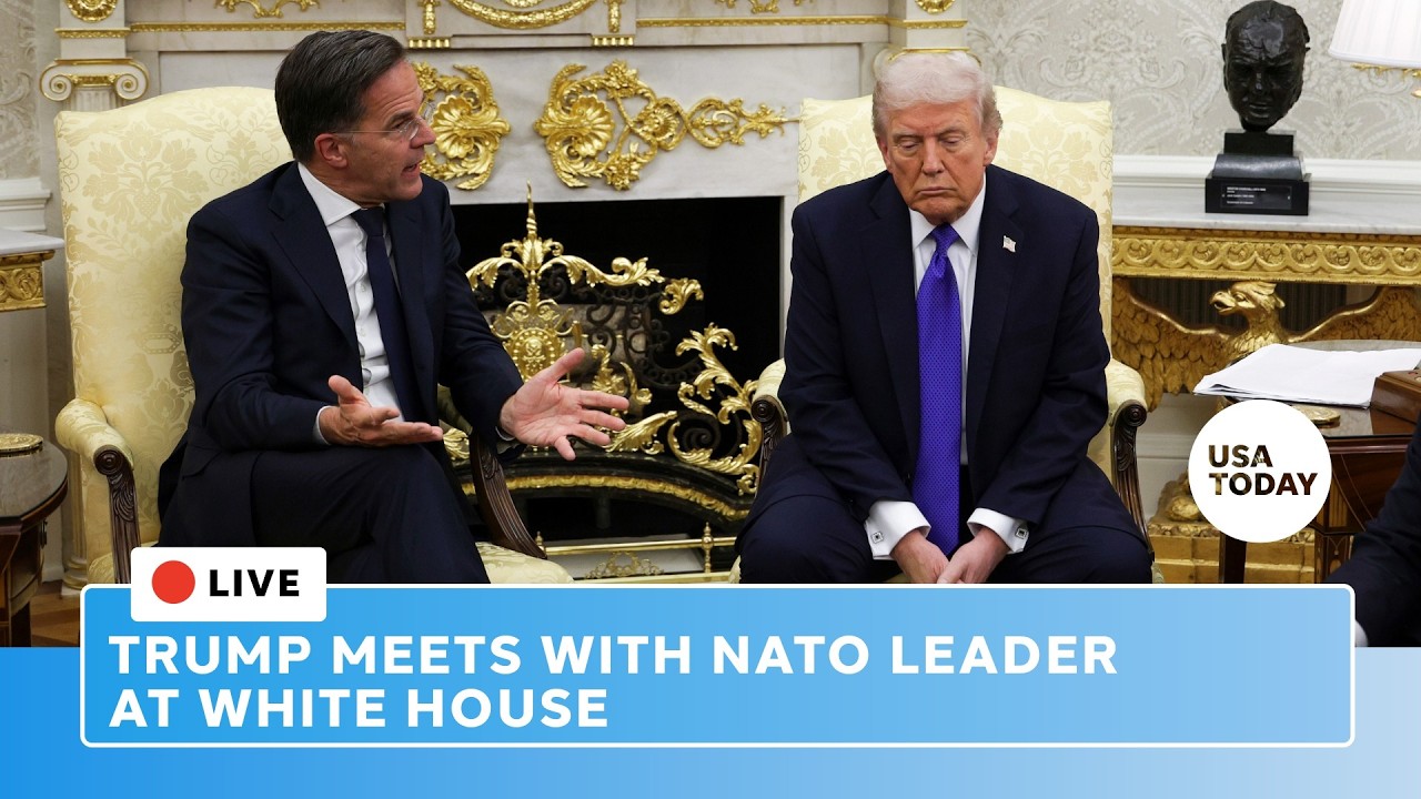 Live: Donald Trump, NATO's Mark Rutte hold meeting at White House amid Iran war peace talks