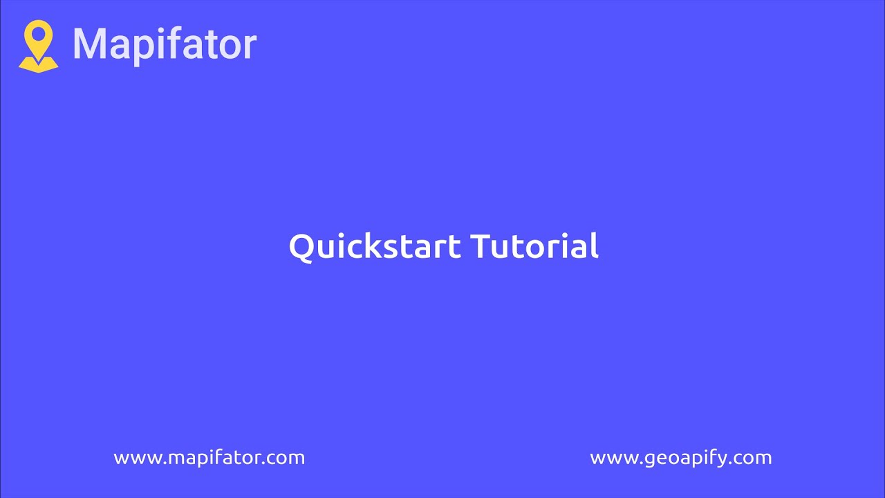 Mapifator - Quickstart Tutorial