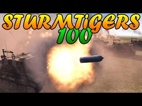 Men of War Assault Squad 2 - 100 STURMTIGER FIRING vs 50 IS-2, 50 KATYUSHAS - Editor Scenario #59