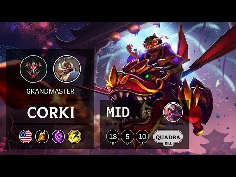 Corki Mid vs Irelia - NA Grandmaster Patch 9.8