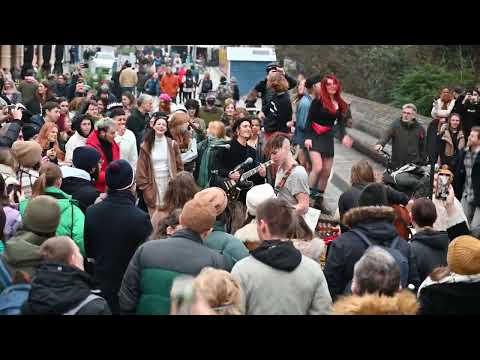 [4K]Jan 2022,( PART 3 /7 ) The Big Push Band Busking ,Brighton New Road