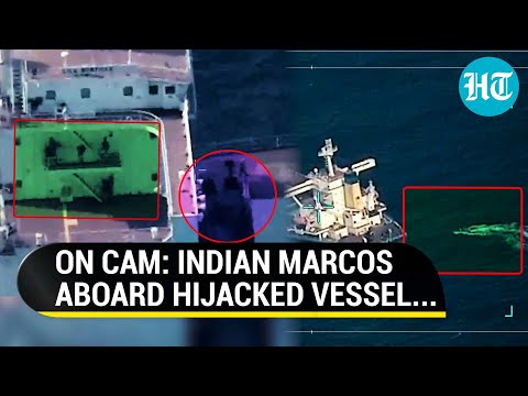 High Drama Aboard Hijacked Vessel; Watch Indian Navy Marcos In Action Against Pirates Off Somalia