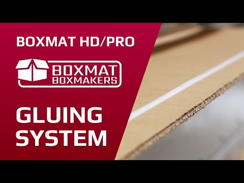 Gluing system for cardboard boxes production