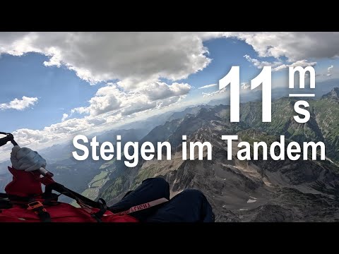 Extrem starke Thermik im Tandemgleitschirm