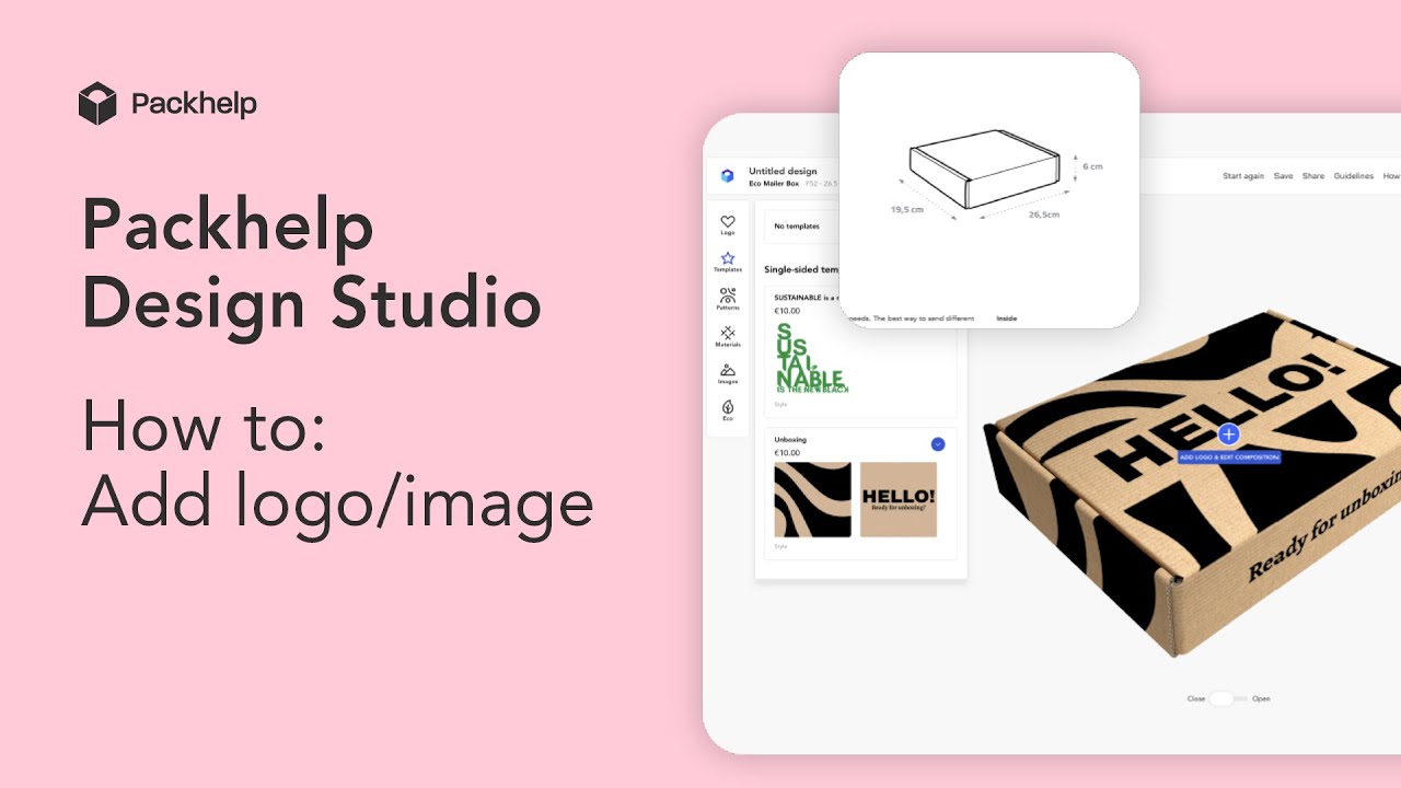 How to create packaging with your logo | packaging design tutorial with Packhelp Design Studio