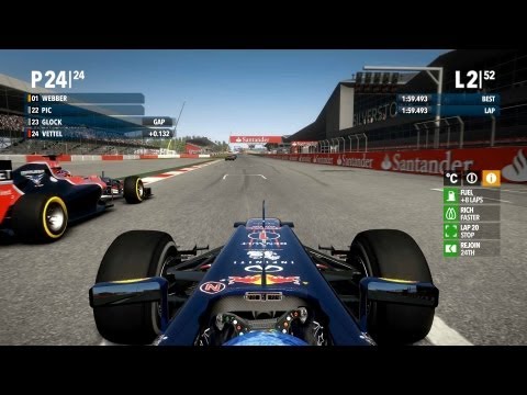 F1 2012, 24th to 1st, 100% race, legend ai, Vettel, Silverstone