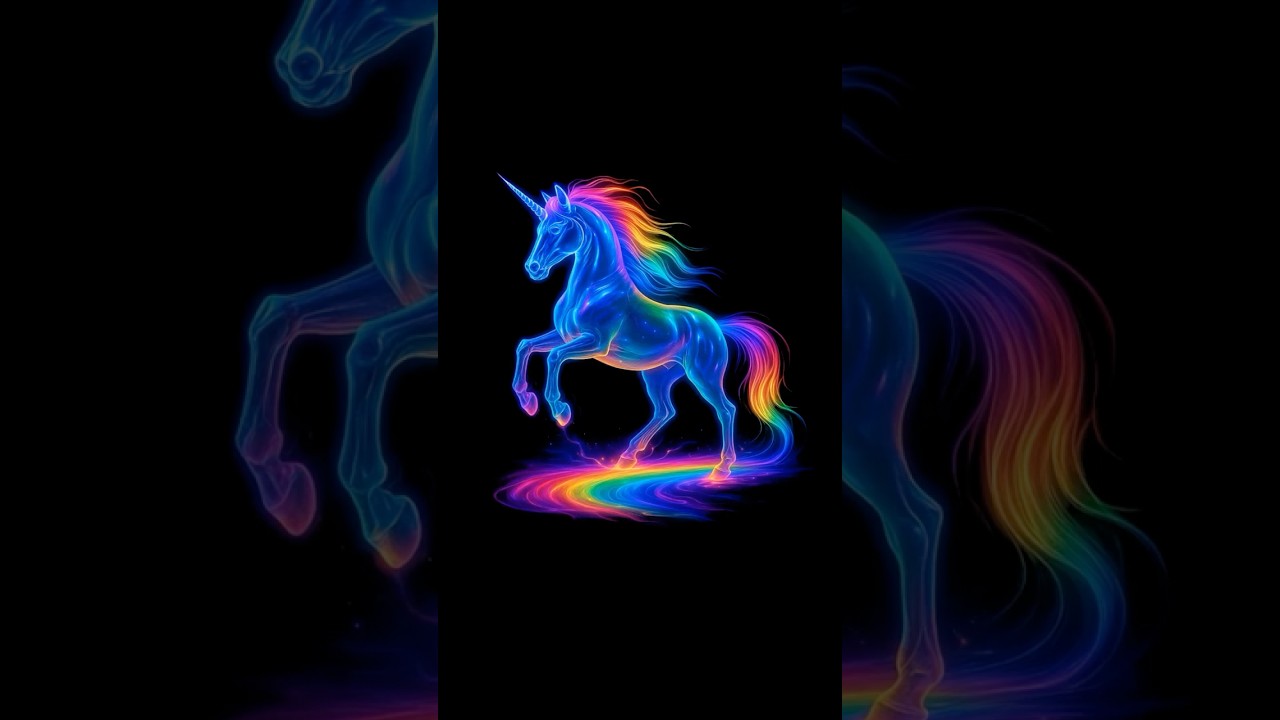 🐎 Majestic Hologram Horse in Powerful Motion! | Stunning 3D Animation Short