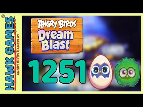 Angry Birds Dream Blast Level 1251 - Walkthrough, No Boosters