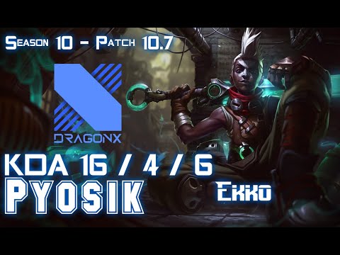 DRX Pyosik EKKO vs ZAC Jungle - Patch 10.7 KR Ranked