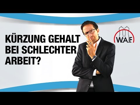 Gehaltsreduzierung: Weniger Gehalt aufgrund schlechter Arbeit - geht das? | Betriebsrat Video