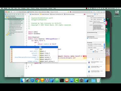 03 Core Data Relationships - Creating Subclasses for Entities - Expenses with Categories App