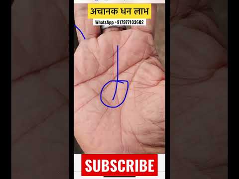 अचानक धन लाभ।राहु पर्वत। #हस्तरेखा #astrology #palmistry