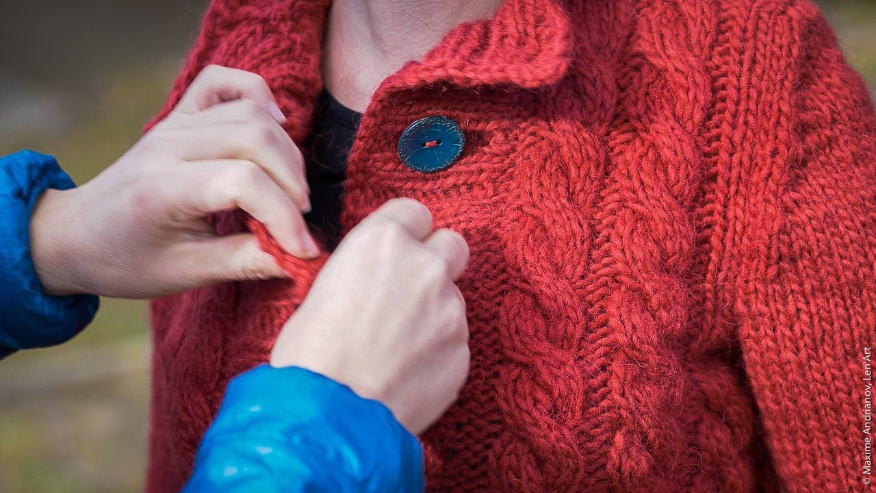 Veste avec torsades 2/5 — Demi-Devants