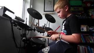 Isles - Little Comets drum cover by Alfie age 7