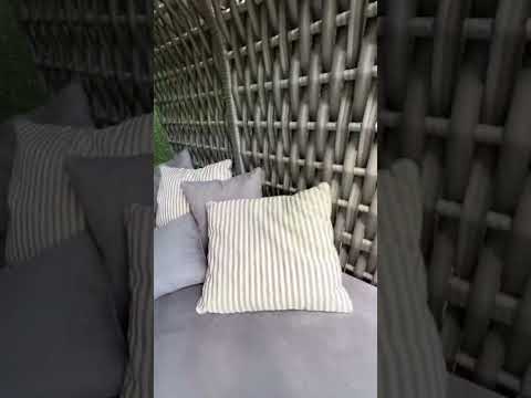 Ліжко шезлонг вуличне Сорренто, плетене штучним ротангом #лежак #шезлонг #ротанг #садовімеблі