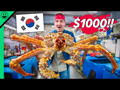 Desafio de frutos do mar de US$ 1.000 na Coreia do Sul!! O maior mercado da Coreia!!
