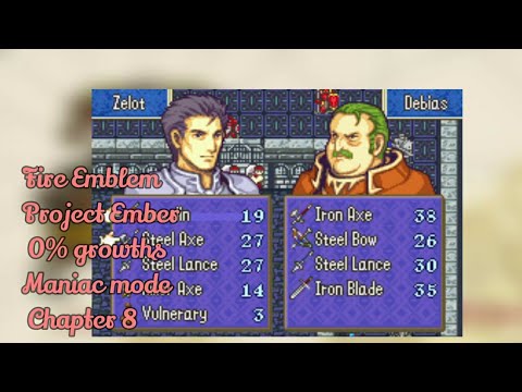 Fire Emblem 6 Project Ember Maniac Mode 0% growths Chapter 8