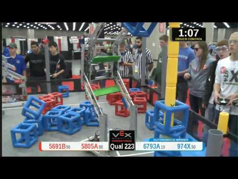 2015 VRC Tech Q223 - 5691B 5805A vs 6793A 974X - 44 to 77 - VEX Worlds 2015 - Technology Division