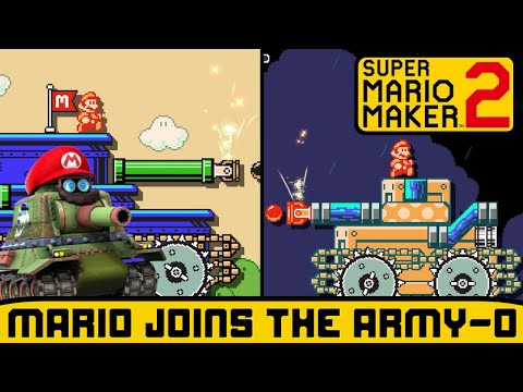 Super Mario Maker 2 - Mario Joins & Returns From The Army-o
