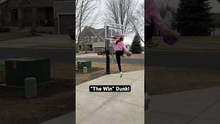 5’9 Girl Hits the “Win” Dunk on Low Rim! #shorts