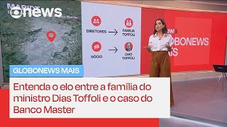Entenda o elo entre a família do ministro Dias Toffoli e o caso do Banco Master | GloboNews Mais