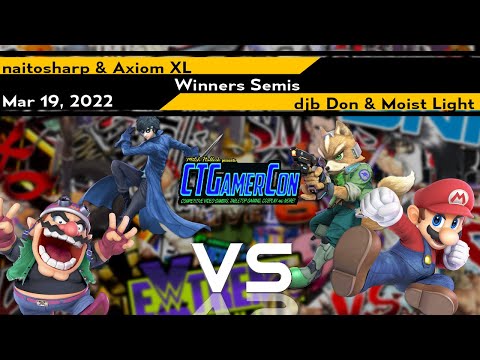 [Smash Ultimate] naitosharp & Axiom XL vs djb | Don & Moist | Light - CT Gamercon 5 (W.Semis)