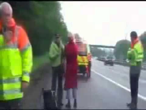 crazy swedish twins on motorway.