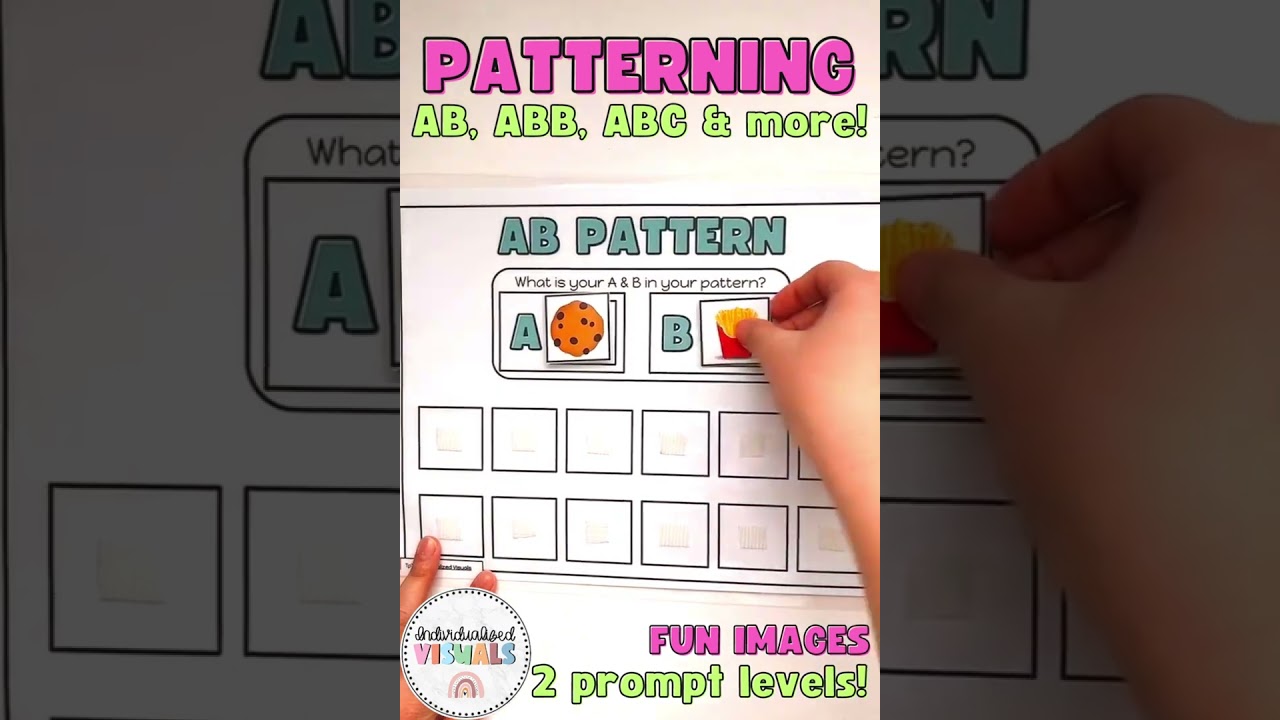 PATTERNING Activities for Special Education - AB pattern, ABC pattern, ABB patterns & more!
