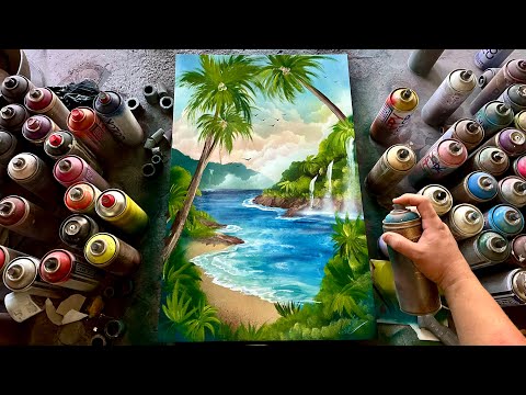 ASMR - Mystic Lagoon - SPRAY PAINT ART by Skech