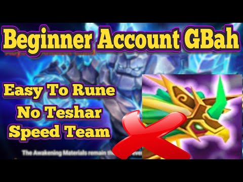 No Teshar Beginner Account Easy To Rune Speed Giants Team! - Summoners War