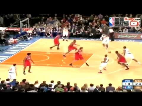 Camelo Anthony full highlights//27pts//vs Philadelphia 76ers//1-04-2012