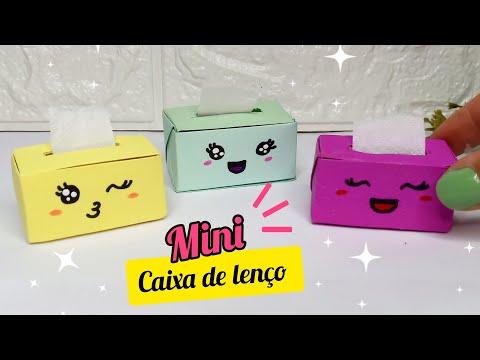 Como fazer mini caixa de lenço de papel | origami | dobraduras de papel