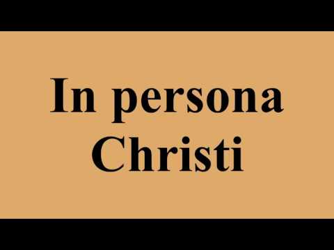 In persona Christi