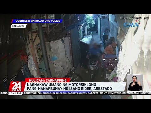 Nagnakaw umano ng motorsiklong pang-hanapbuhay ng isang rider, arestado 24 Oras